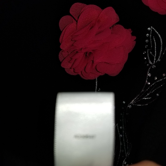 QuackerFactory 3D rose petals studded top Sz XS - Picture 8 of 11